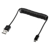 KU-CMCB15BK マイクロUSB ケーブル(MicroB)(カールコード・0.22m・ブラック) KU-CMCB15BK / マイクロUSB ケーブル(MicroB)(カールコード・0.22m・ブラック)