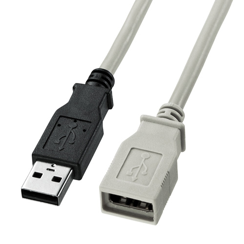 KU-EN05 / USB延長ケーブル（0.5m・ライトグレー）