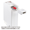 KU-M05MCMBBK microUSB+ミニUSB巻き取りケーブル(ブラック) KU-M05MCMBBK / microUSB+ミニUSB巻き取りケーブル(ブラック)