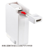 KU-M05MCMBW microUSB+ミニUSB巻き取りケーブル(ホワイト) KU-M05MCMBW / microUSB+ミニUSB巻き取りケーブル(ホワイト)