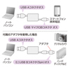 KU-M05MCMBW / microUSB＋ミニUSB巻き取りケーブル（ホワイト）