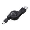 KU-M08MB5BK 巻き取りUSB2.0モバイルケーブル KU-M08MB5BK / 巻き取りUSB2.0モバイルケーブル