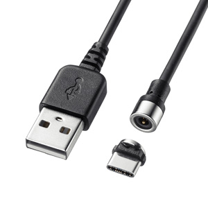 KU-MMGCA1 / Magnet脱着式USB Type-Cケーブル(ブラック・1m)