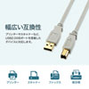 KU20-06HK / USB2.0ケーブル（ライトグレー・0.6m）