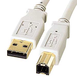 KU20-1H / USB2.0ケーブル(1m・ライトグレー)
