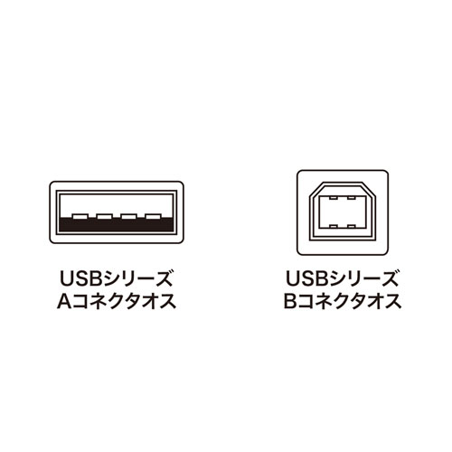 KU20-2K2 / USB2.0ケーブル（ライトグレー・2m）