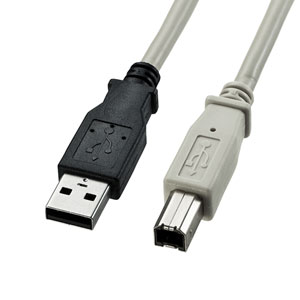 KU20-1K2 / USB2.0ケーブル（ライトグレー・1m）