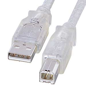 KU20-3CL / USB2.0ケーブル(3m・クリア)