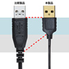 KU20-SL25BK / 極細USBケーブル（USB2.0　A-Bタイプ、2.5m・ブラック）