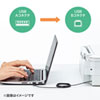 KU20-SL15BK 極細USBケーブル(USB2.0 A-Bタイプ、1.5m・ブラック) KU20-SL15BK / 極細USBケーブル(USB2.0 A-Bタイプ、1.5m・ブラック)