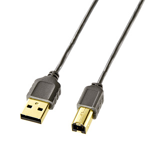KU20-SL18SV / USB2.0ケーブル(A・Bタイプ、1.8m・シルバー)