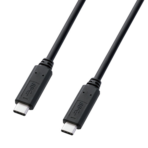 KU30-CCP310 / USB3.2 Type-C Gen1 PD対応ケーブル（ブラック・1m）