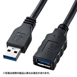 KU30-EN05 / USB3.0延長ケーブル（ブラック・0.5m）