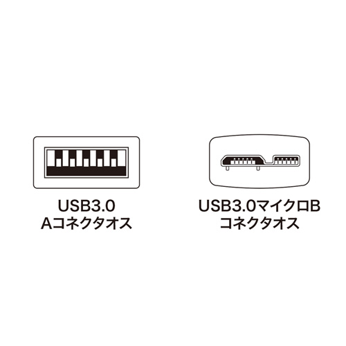 KU30-M10MCB / USB3.0マイクロ巻取りケーブル（ブラック・1m）