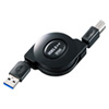 KU30-M10 USB3.0巻取りケーブル(ブラック・1m) KU30-M10 / USB3.0巻取りケーブル(ブラック・1m)