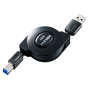 KU30-M10 / USB3.0巻取りケーブル(ブラック・1m)