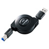 KU30-M10 USB3.0巻取りケーブル(ブラック・1m) KU30-M10 / USB3.0巻取りケーブル(ブラック・1m)