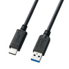 KU31-CA05 / USB3.1 Gen2 Type-C-Aケーブル（ブラック・0.5m）