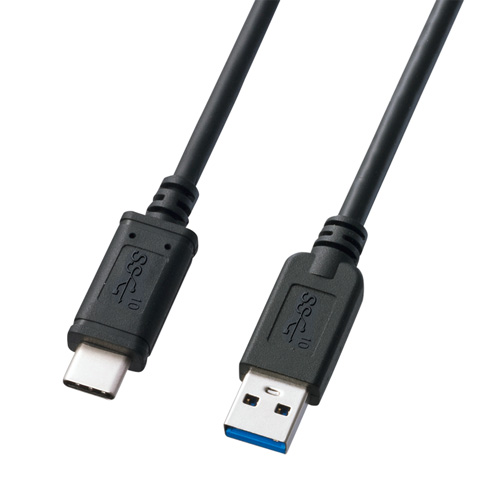 KU31-CA10 / USB3.1 Gen2 Type-C-Aケーブル（ブラック・1m）