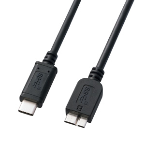 KU31-CMCB10 / USB3.1 Gen2 Type-C-microBケーブル(ブラック・1m)