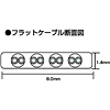 LA-FL5-10K / UTPエンハンスドカテゴリ5より線フラットケーブル（10m・ブラック）