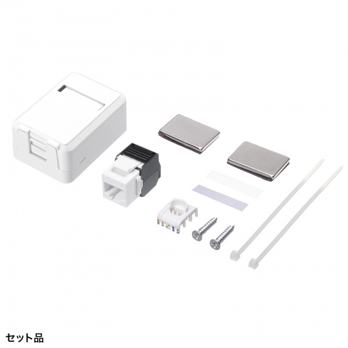 LA-RZ6A-1N / カテゴリ6Aローゼットキット（マグネット付き）