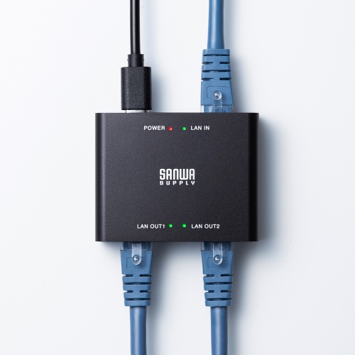 LAN-GIGAC302BK / スイッチングハブ（USB Type-C給電・3ポート）