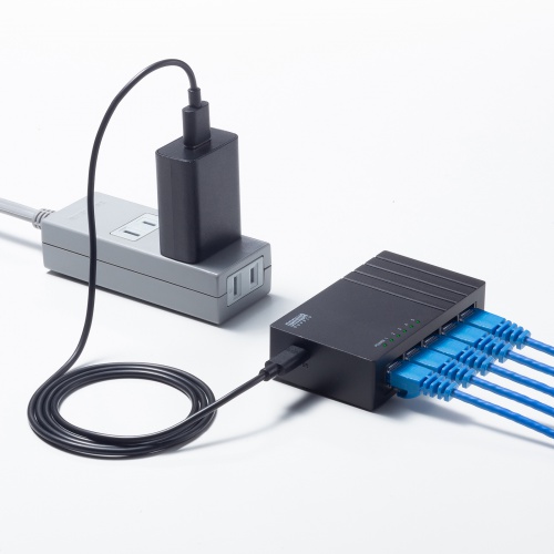 LAN-GIGAC503BK / ギガビット対応 スイッチングハブ（5ポート・Type-C給電）