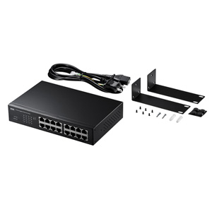 LAN-GIGAH16L / Giga対応スイッチングハブ(16ポート・ループ検知機能付き)
