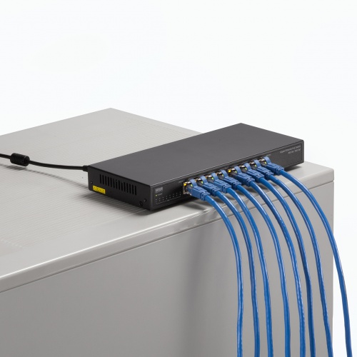 LAN-GIGAPOE85 / ギガビット対応PoEスイッチングハブ（8ポート・マグネット付き）