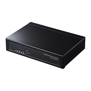 LAN-GIGAPOES5 / ギガビット対応薄型PoEハブ(5ポート)