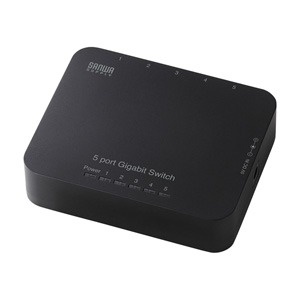 LAN-GIH5APN / Giga対応スイッチングハブ(5ポート・ブラック)