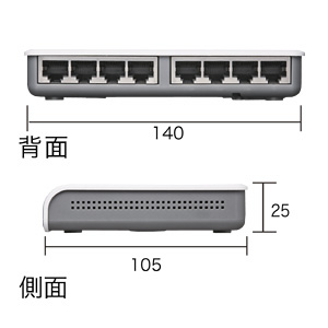 LAN-GIH8APW / ギガHUB（8ポート）