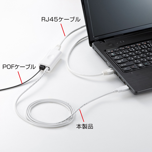 LAN-POF200USB / POFメディアコンバータ用USB給電ケーブル