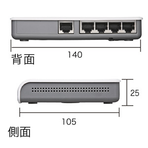 LAN-SWH5APW / スイッチングHUB（5ポート・ホワイト）