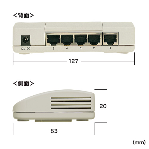 LAN-SWH5MDL2N / スイッチングハブ（5ポート）