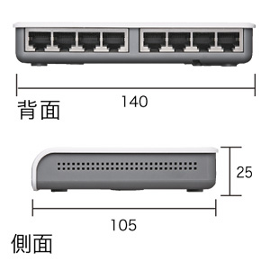 LAN-SWH8APW / スイッチングHUB（8ポート・ホワイト）