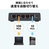 LAN-SWHP501BK / スイッチングハブ(5ポート・マグネット付き）