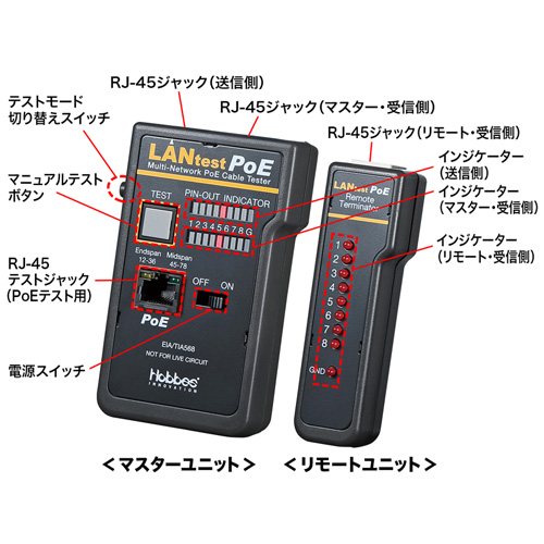 LAN-TST5 / PoE LANケーブルテスター