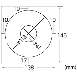 LB-CDR003N / インクジェット透けないCDラベル（内径41mm・つやなしマット）