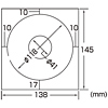 LB-CDR003N / インクジェット透けないCDラベル（内径41mm・つやなしマット）