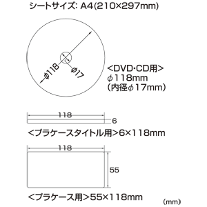 LB-CDR10N / カラーレーザー用DVD/CDラベル（内径17mm）