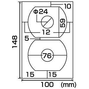 LB-CDRJP24 / インクジェットたる型CD-Rラベル