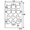 LB-PKJP11 / インクジェット用フォト光沢チビシール(ネコ・アヒル)