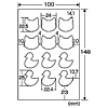 LB-PKJP11 インクジェット用フォト光沢チビシール(ネコ・アヒル) LB-PKJP11 / インクジェット用フォト光沢チビシール(ネコ・アヒル)