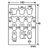 LB-PKJP12 / インクジェット用フォト光沢チビシール(ウサギ・クマ)