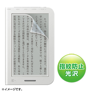 LCD-BP1KFPF / 液晶保護指紋防止光沢フィルム(東芝 電子ブックリーダー BookPlace DB50用)