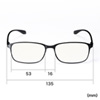 LCD-GL2BK / ブルーライト低減メガネ（男性用・フレームサイズ53□16-131mm）