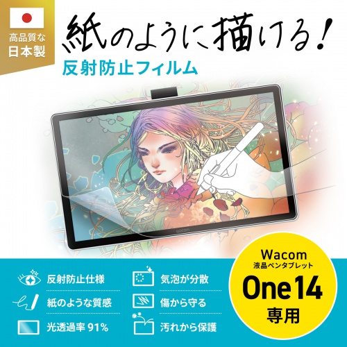 LCD-WO14P / Wacom One 液晶ペンタブレット 14対応紙のような質感反射防止フィルム