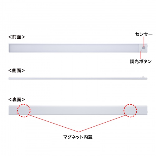 LED-BA9W / 人感センサー付きLEDライト（充電式）